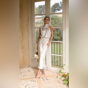 Esther Maxi Dress in Champagne - New with Tags
Size: 10